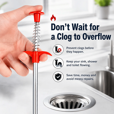 DrainClaw™ — Flexible Drain Cleaning Tool.